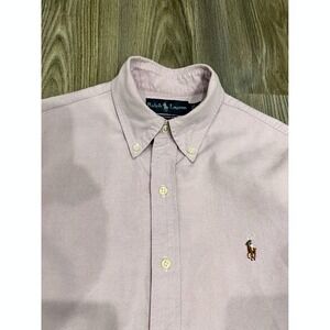 Ralph Lauren Shirt Men's M Pink long sleeve Vintage dress shirt